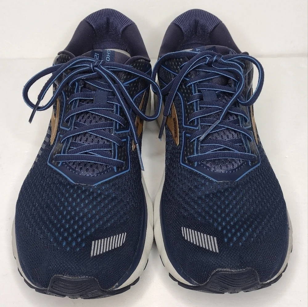 Brooks Ghost 12 Blue Gold Running Active Men's Athletic Shoes
